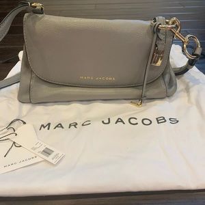Marc Jacobs Boho Grind Grey Leather Crossbody Bag